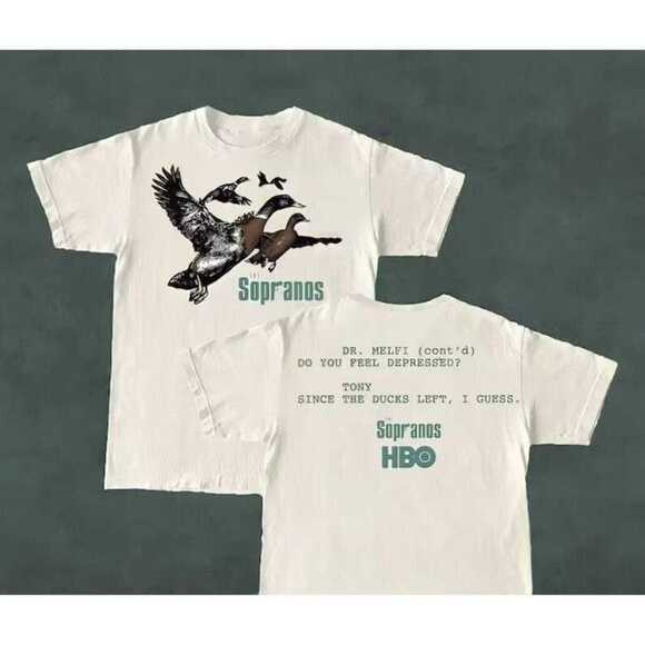 Other - Sopranos Duck Scene T-Shirt Tony Soprano Dr. Melfi Quote Graphic Tee 2 Sided